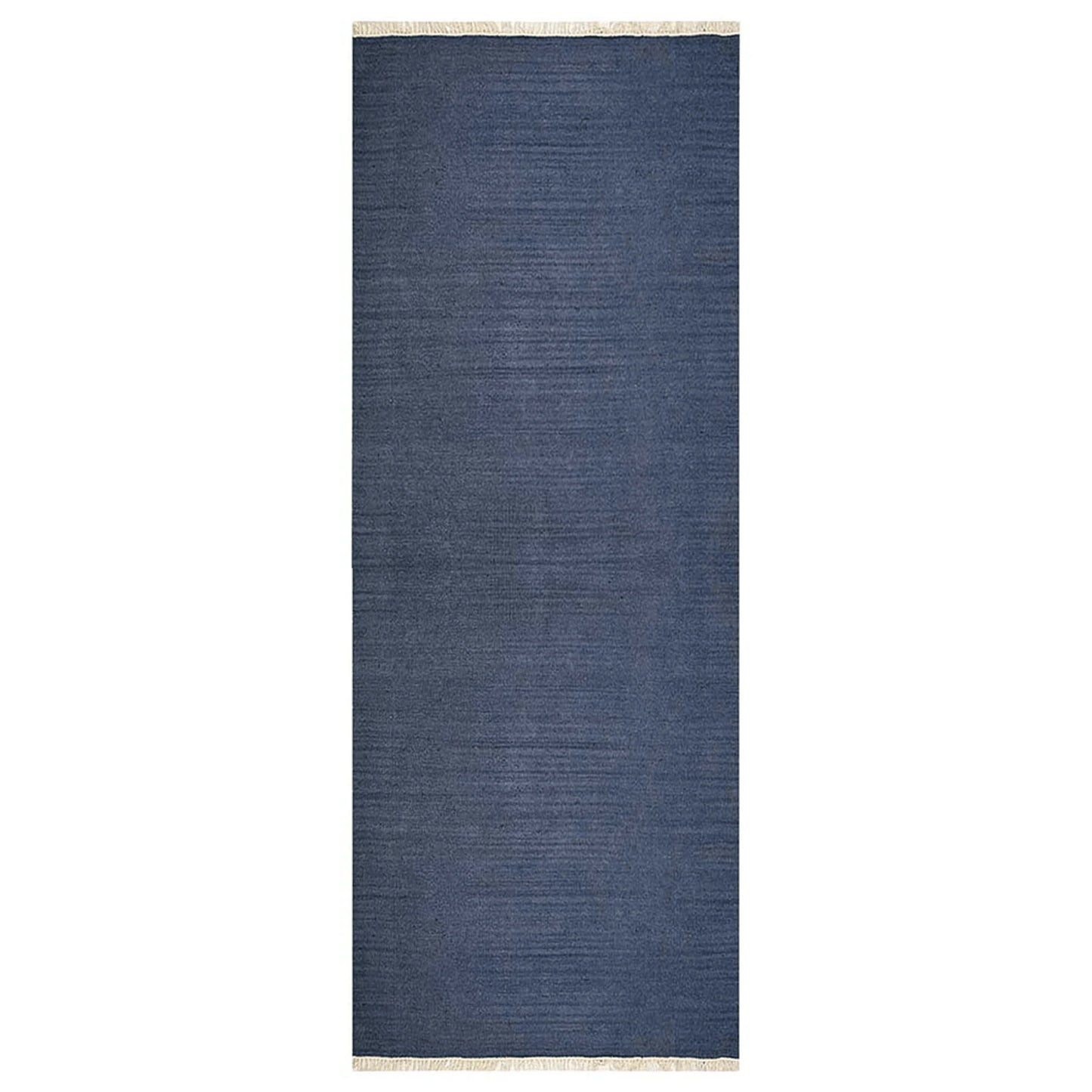 Rugsotic Hand Woven Blue Kilim Wool Runner Area Rug