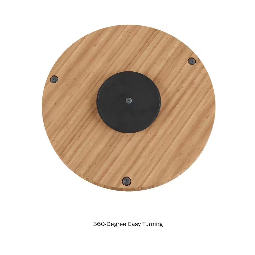 2-Shelf 10 In. All Natural Brown Bamboo Lazy Susan Turntable