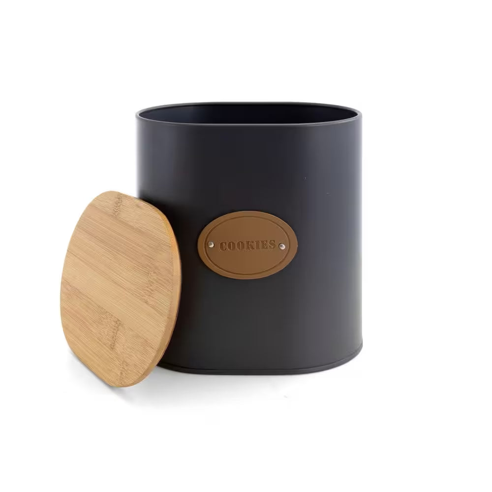 Kitchen Food Storage and Organization 5-Piece Canister Set with Bamboo Lids