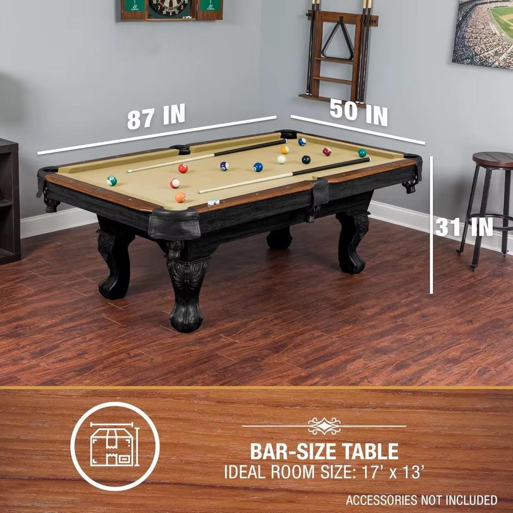 Billiard Table Sports Size Pool Table 87 Inch or Cover for Man Caves – Perfect for Family Game Room Billiard Table