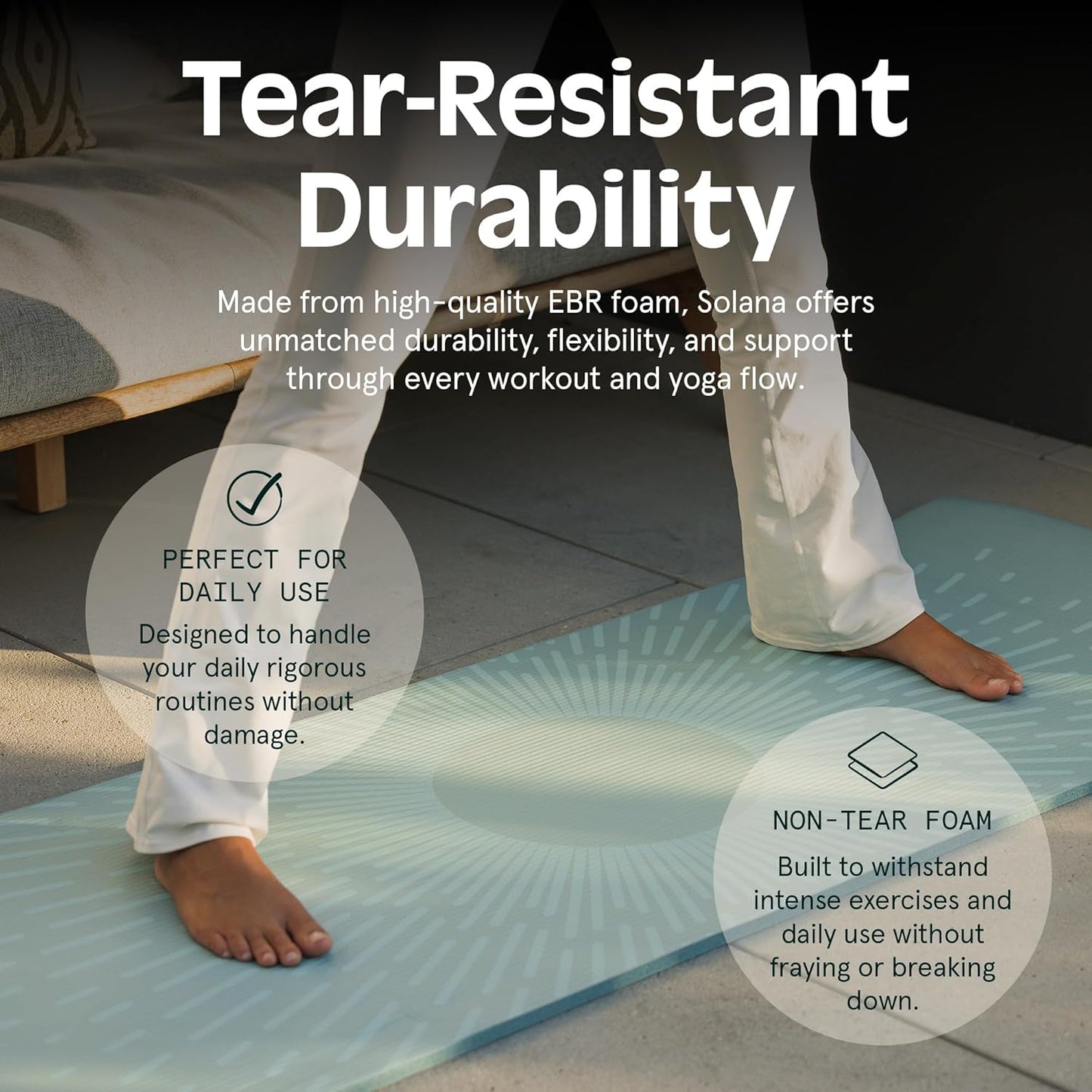 Solana 1/2" Thick Non-Slip Yoga Mat with Nylon Strap for Men and Women - Ideal for Yoga, Pilates, Stretching, and Fitness Workouts