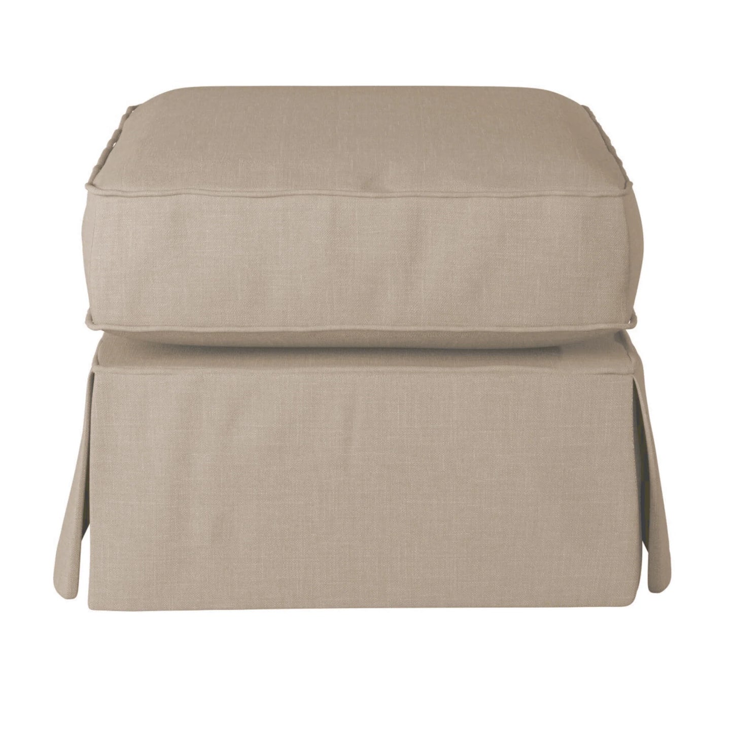 Sunset Trading Horizon Linen Slipcovered Ottoman