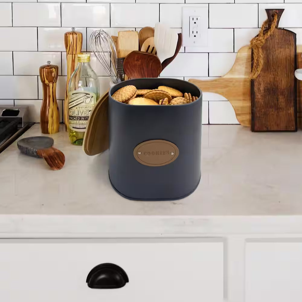Kitchen Food Storage and Organization 5-Piece Canister Set with Bamboo Lids