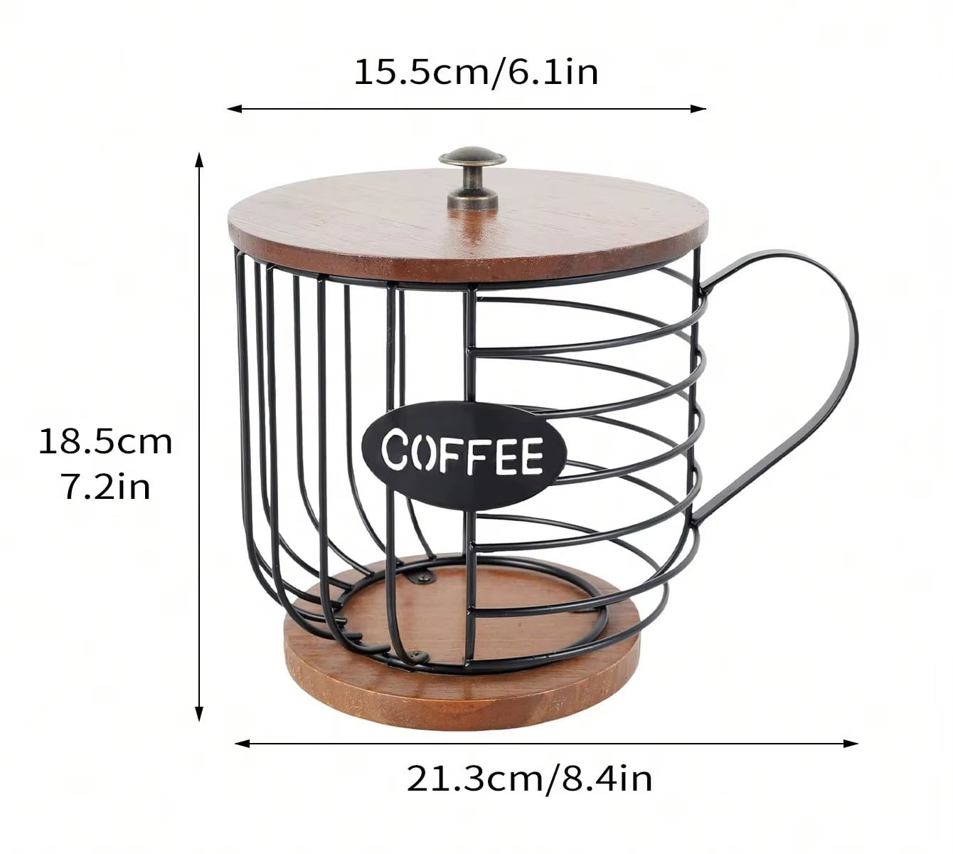 Coffee Pod Holders for Counter Modern Coffee Basket Decor for Kitchen Countertop for Espresso Capsules Coffee Accessorie