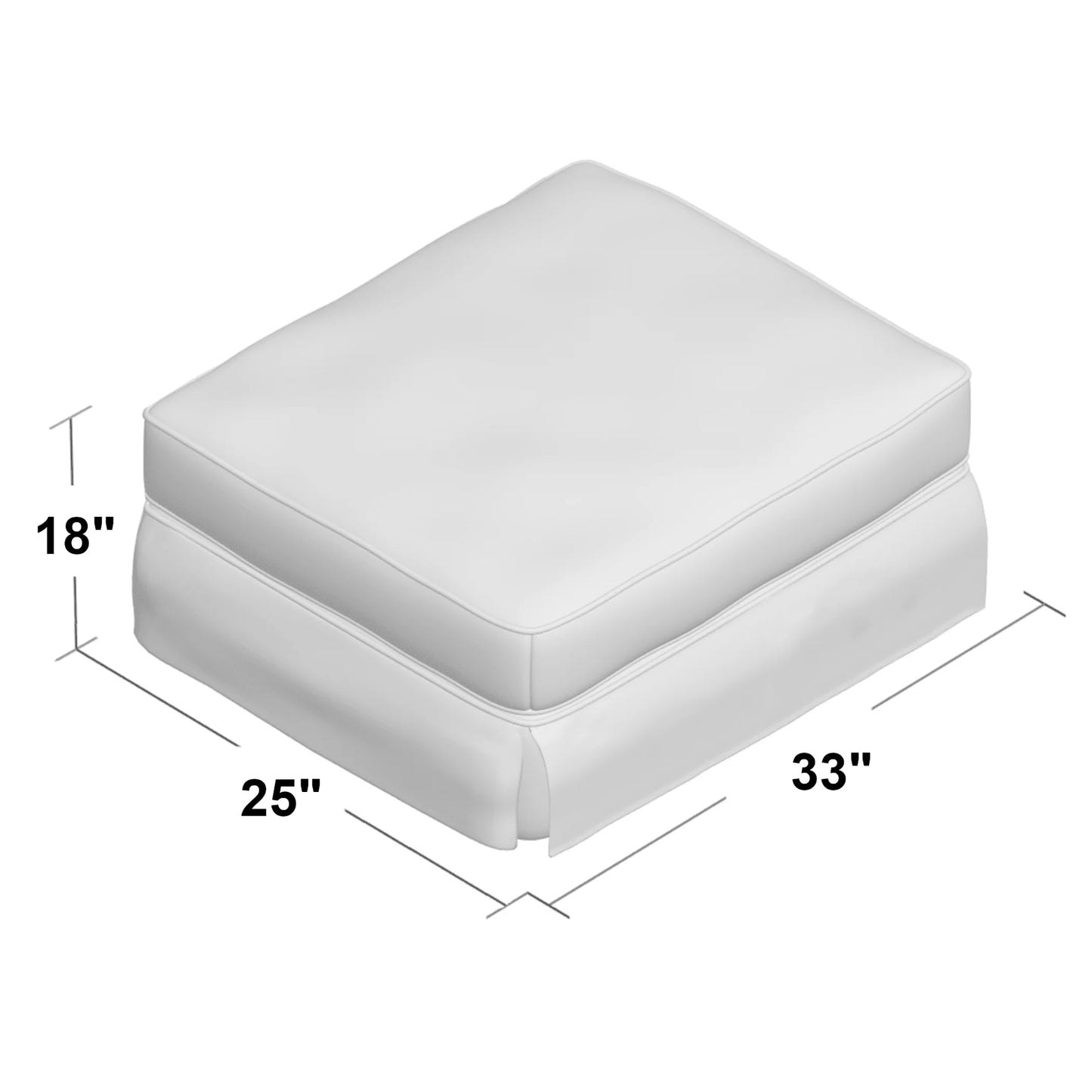 Sunset Trading Horizon Linen Slipcovered Ottoman
