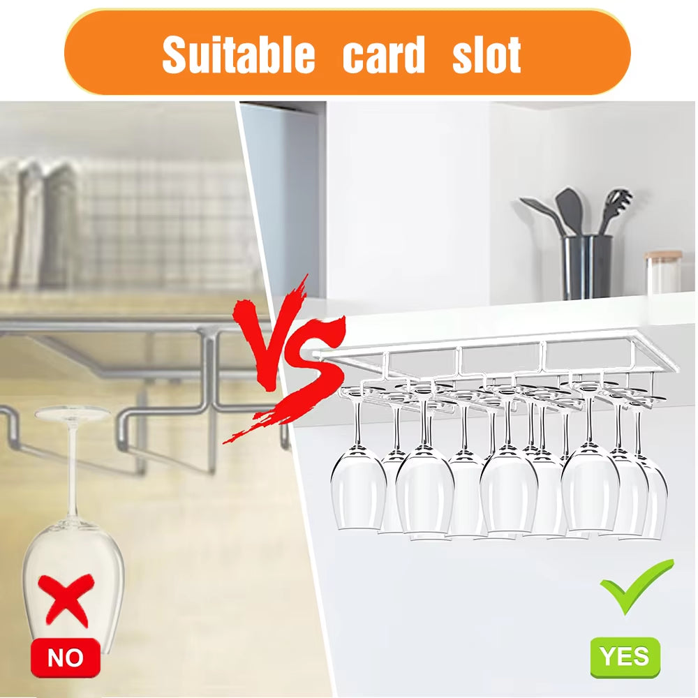 Pack 2 Chrome-Plated Metal Cup Hanger 4 Slots