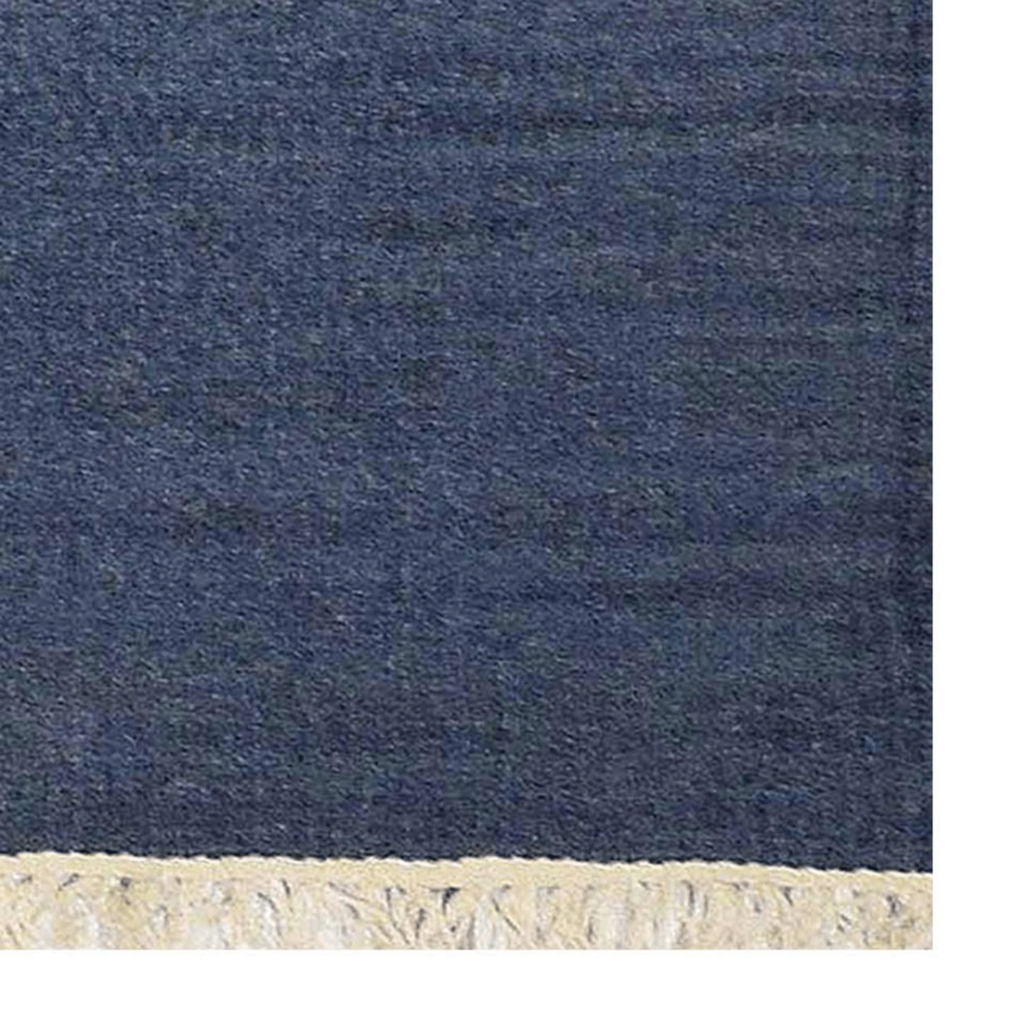 Rugsotic Hand Woven Blue Kilim Wool Runner Area Rug