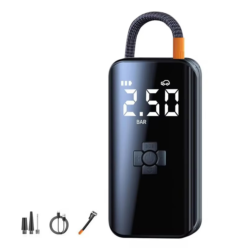 Wireless Car Air Compressor - Electric Tire Inflator Pump for Motorcycles, Bicycles, Boats, and Inflatable Balls