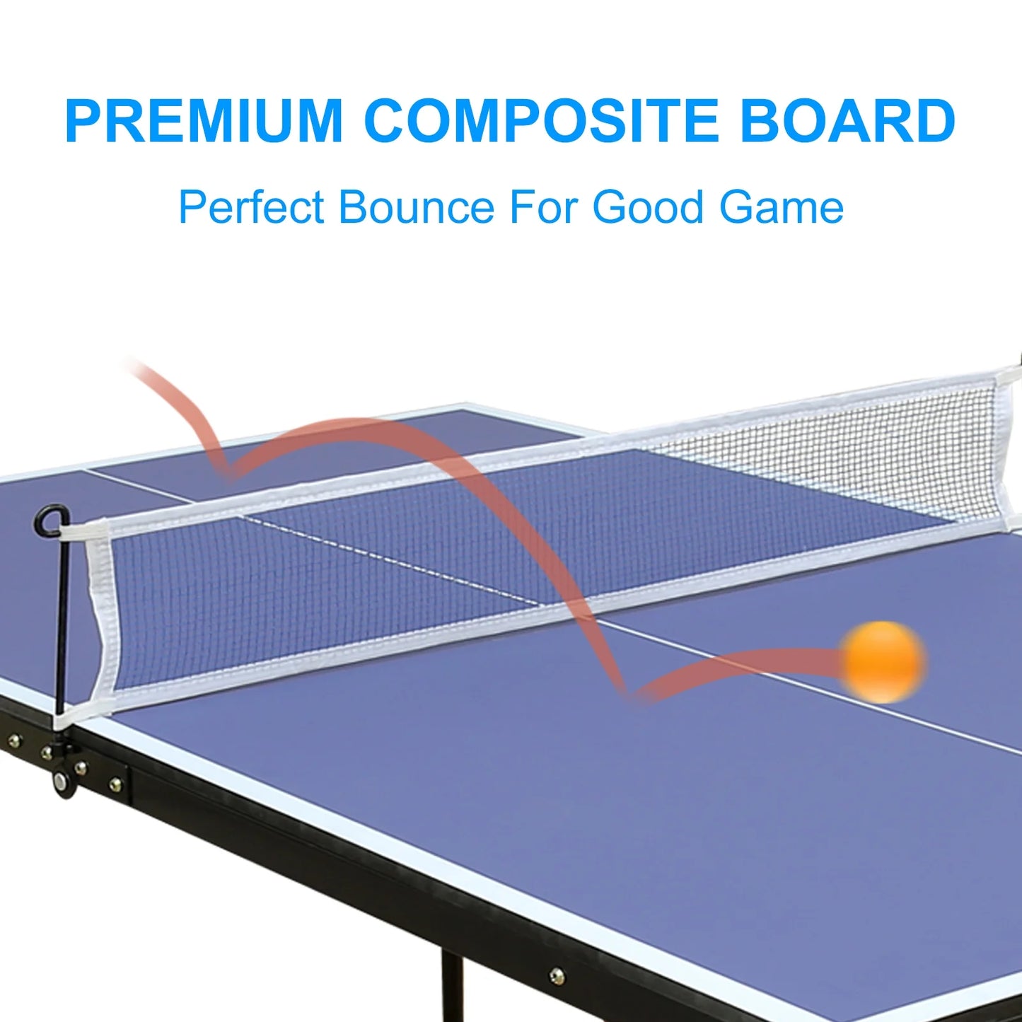 Midsize Table Tennis for Adults Kids 2 Table Tennis Paddles and 3 Balls