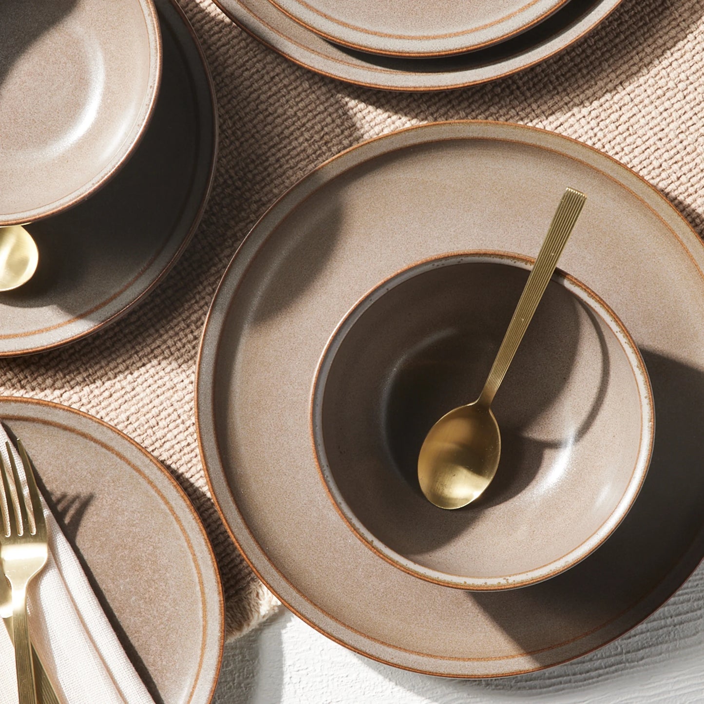 Banks Brown 12-Piece Stoneware Dinnerware Set by Better Homes and Gardens