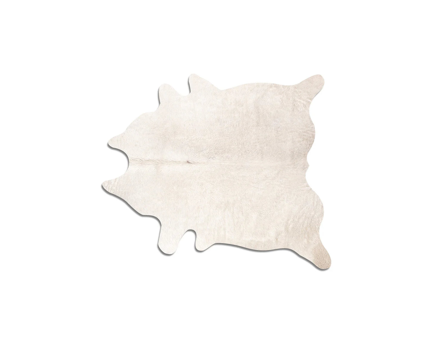60" X 84" off White Cowhide Rug