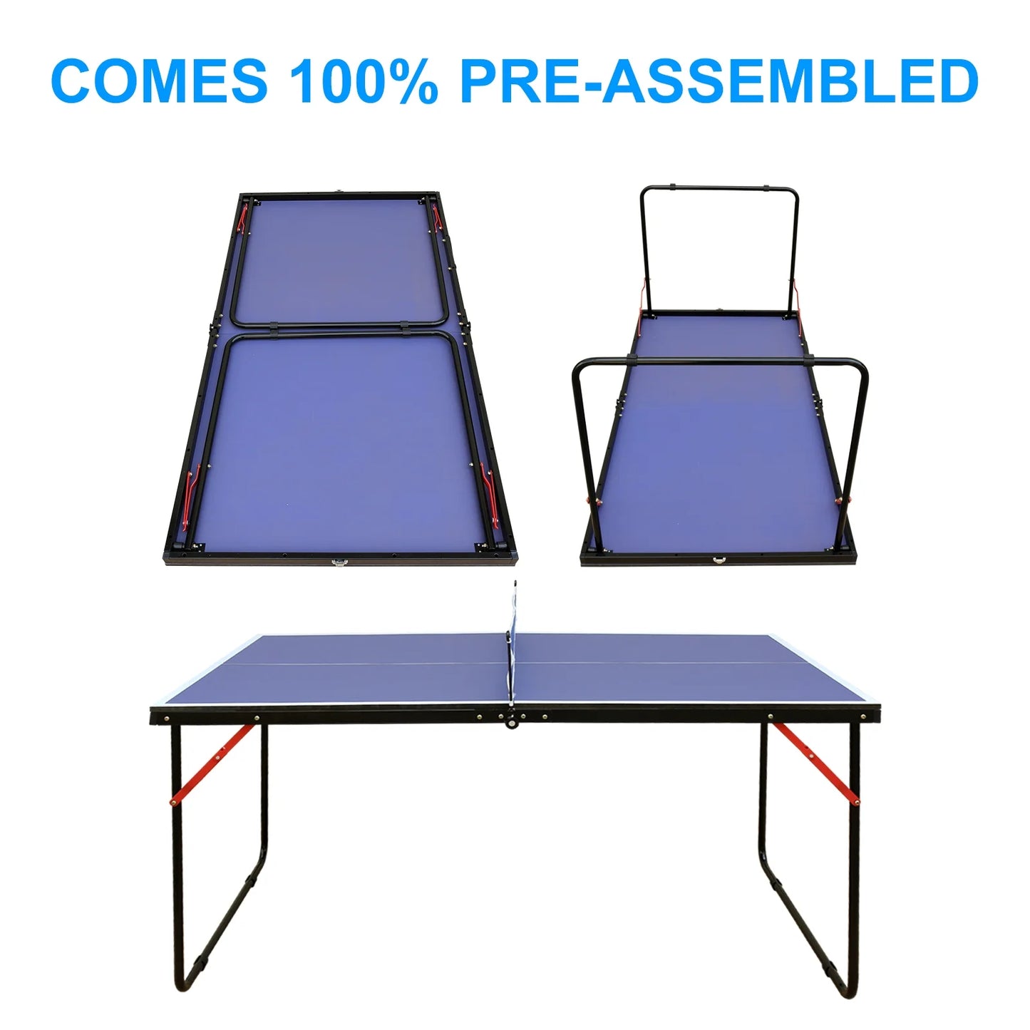 Midsize Table Tennis for Adults Kids 2 Table Tennis Paddles and 3 Balls