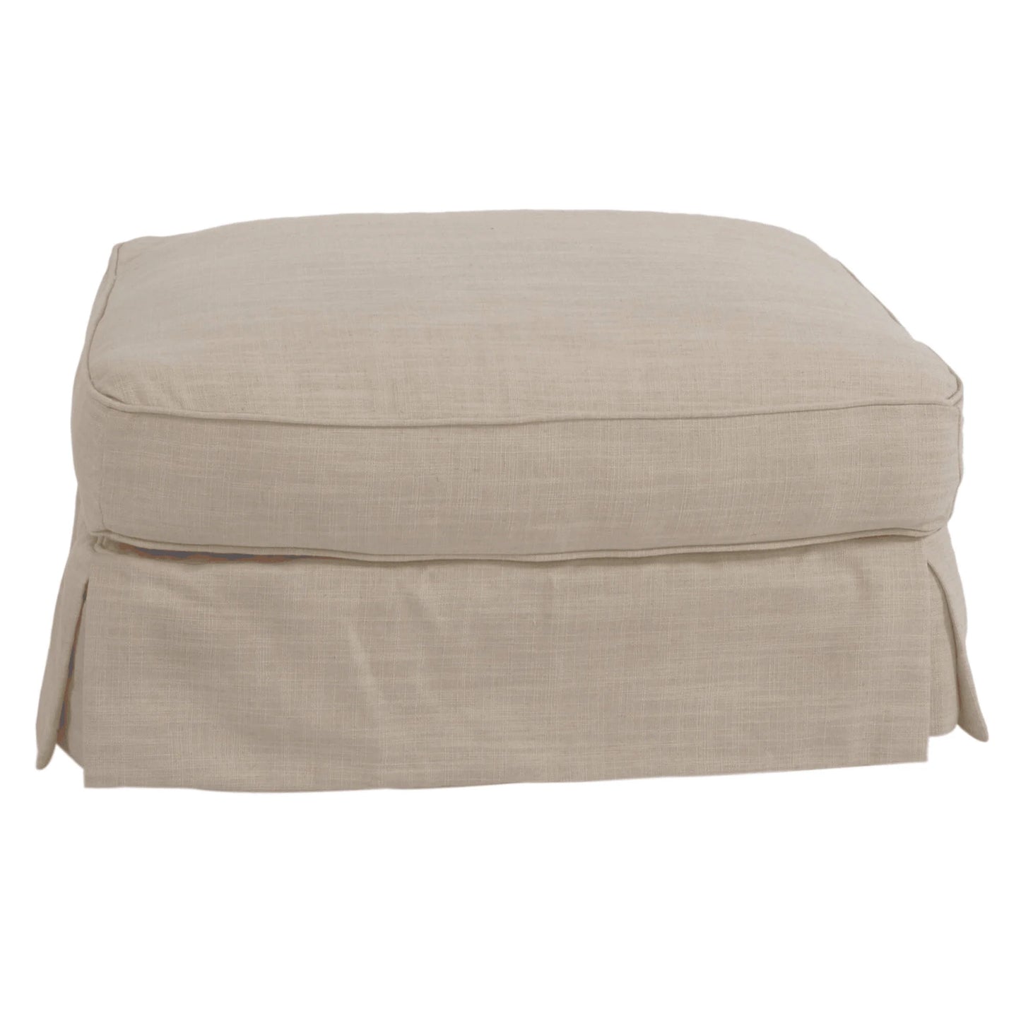 Sunset Trading Horizon Linen Slipcovered Ottoman