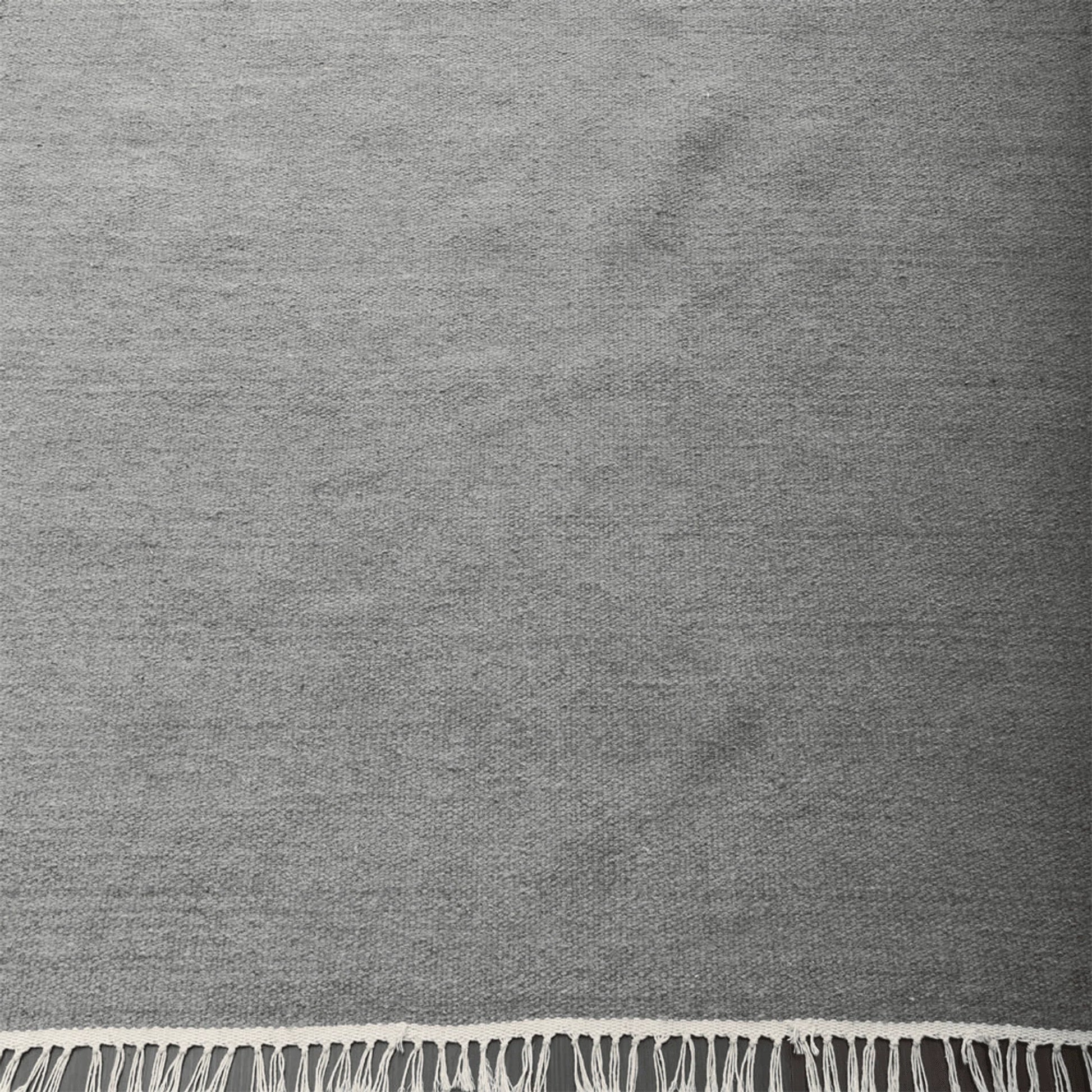Rugsotic Hand Woven Silver Kilim Wool Area Rug