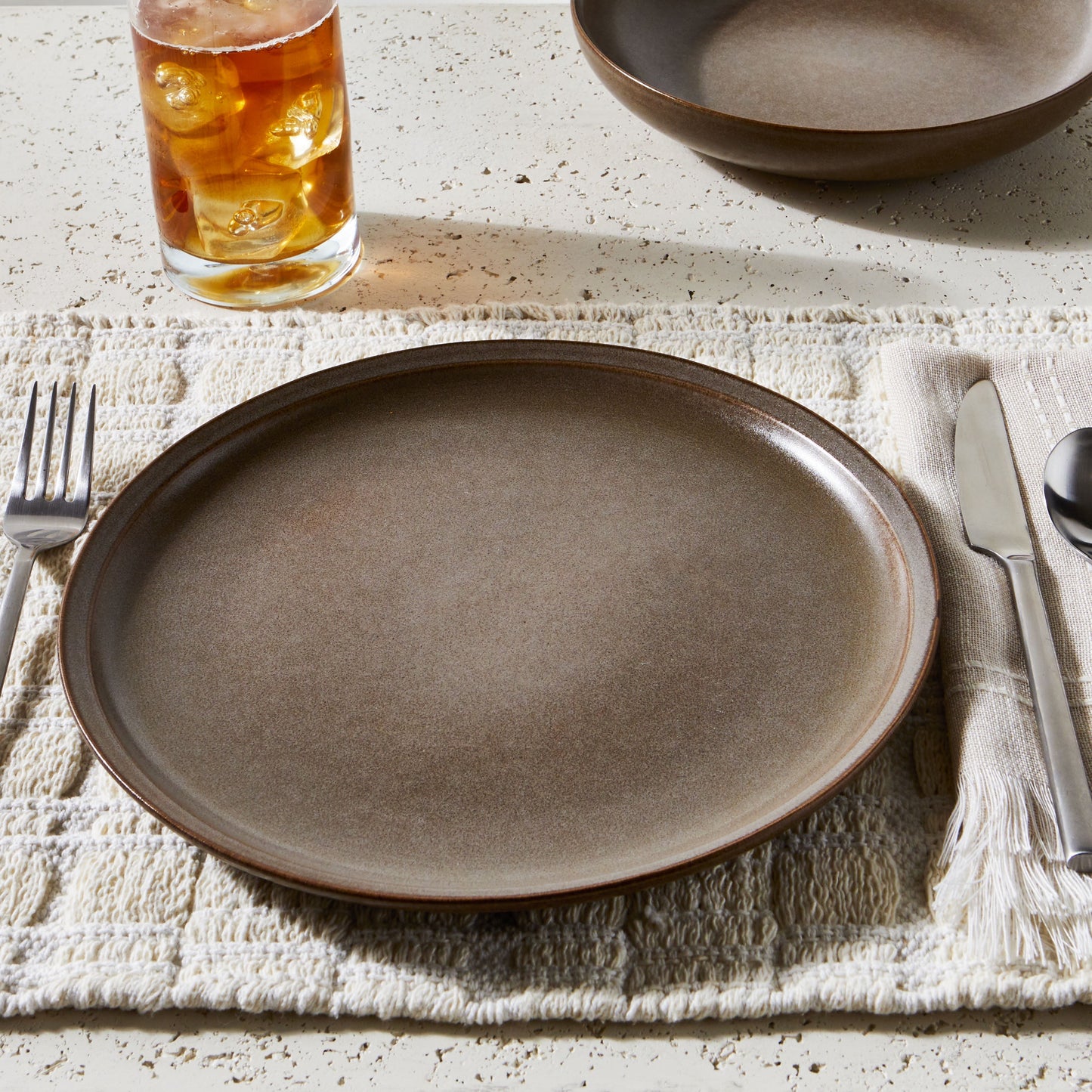 Banks Brown 12-Piece Stoneware Dinnerware Set by Better Homes and Gardens