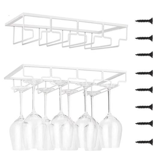 Pack 2 Chrome-Plated Metal Cup Hanger 4 Slots