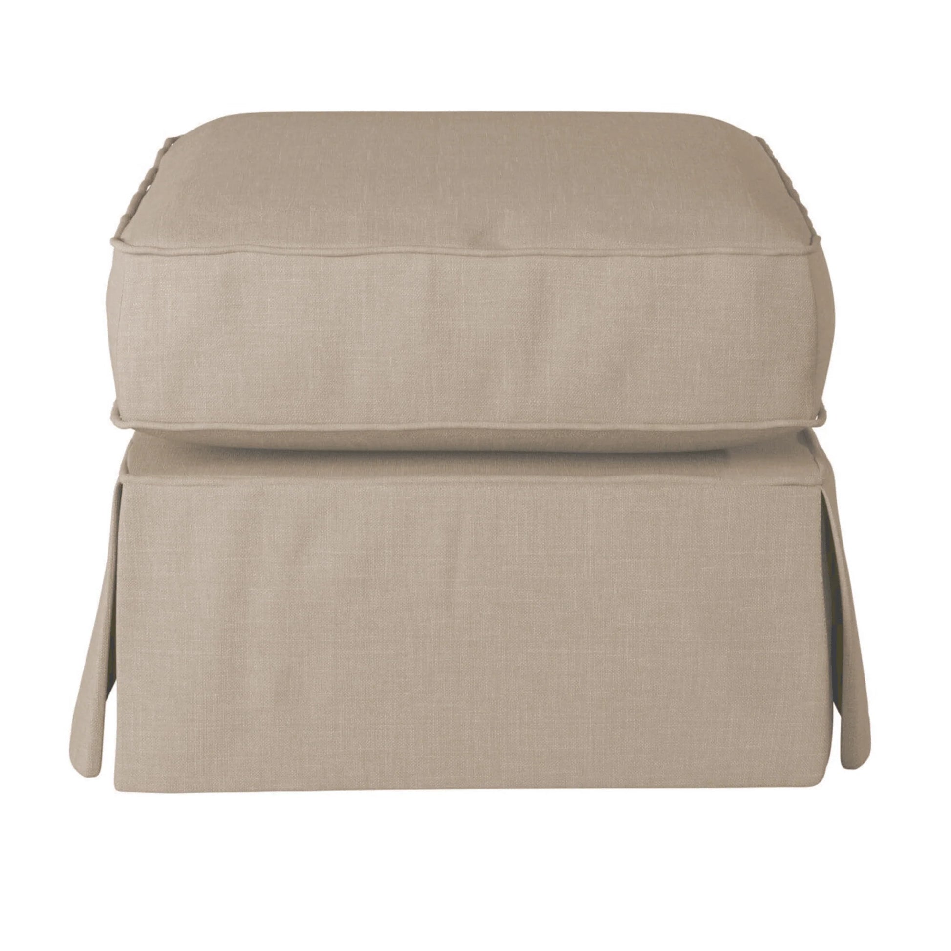 Sunset Trading Horizon Linen Slipcovered Ottoman