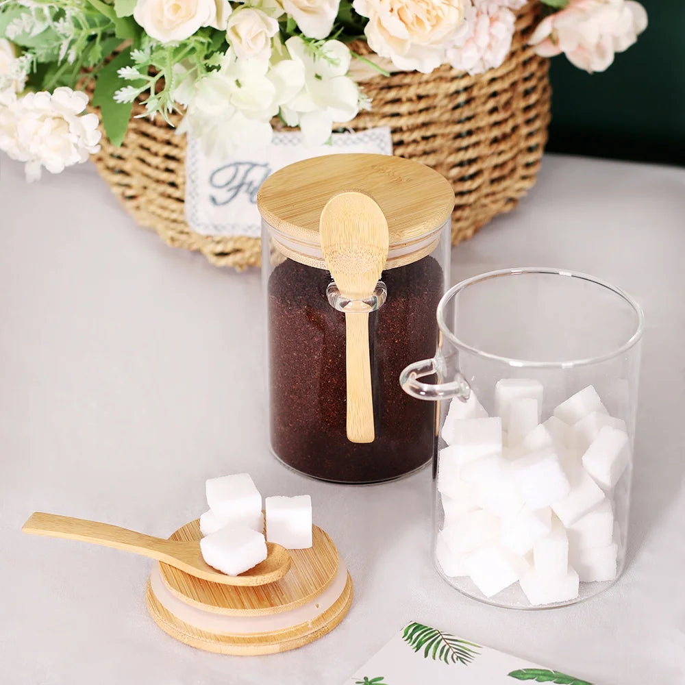 Clear Glass Airtight Coffee Food Storage Container (3 Count)