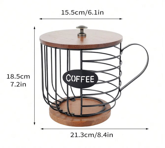 Coffee Pod Holders for Counter Modern Coffee Basket Decor for Kitchen Countertop for Espresso Capsules Coffee Accessorie