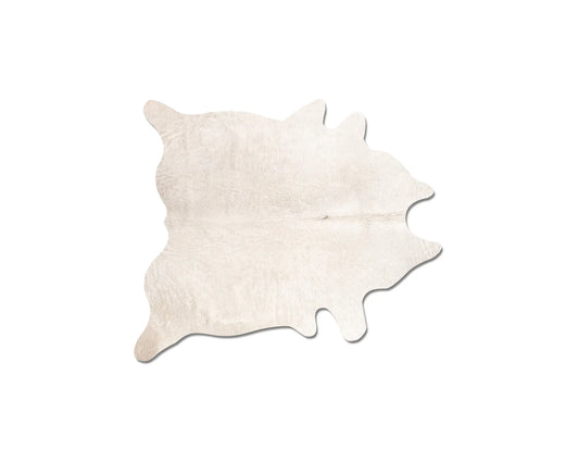 60" X 84" off White Cowhide Rug