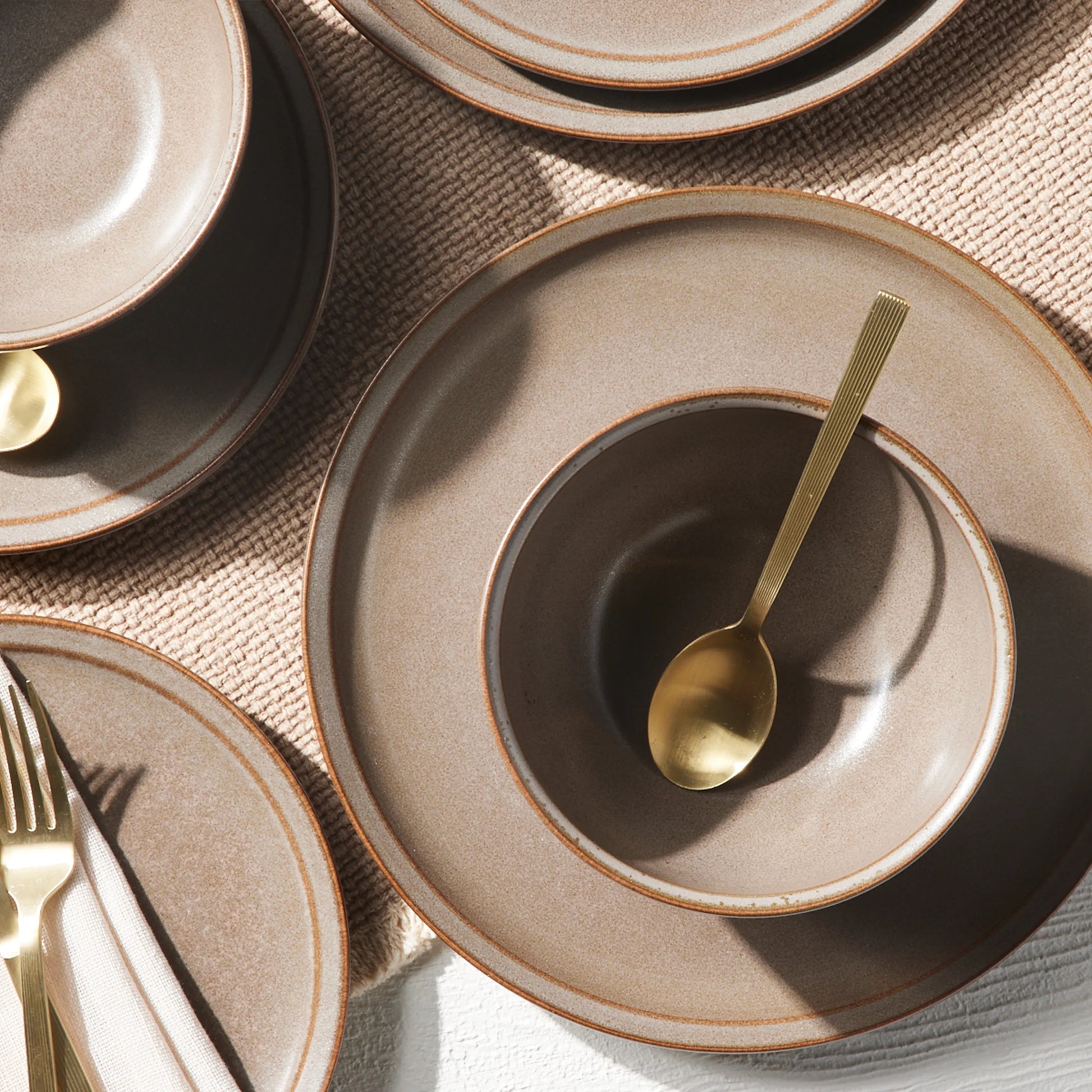 Banks Brown 12-Piece Stoneware Dinnerware Set by Better Homes and Gardens