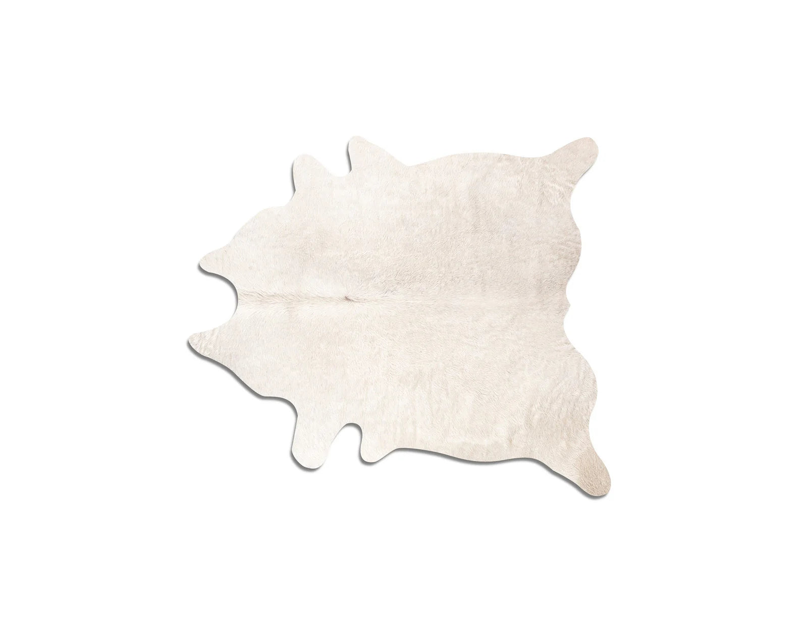 60" X 84" off White Cowhide Rug
