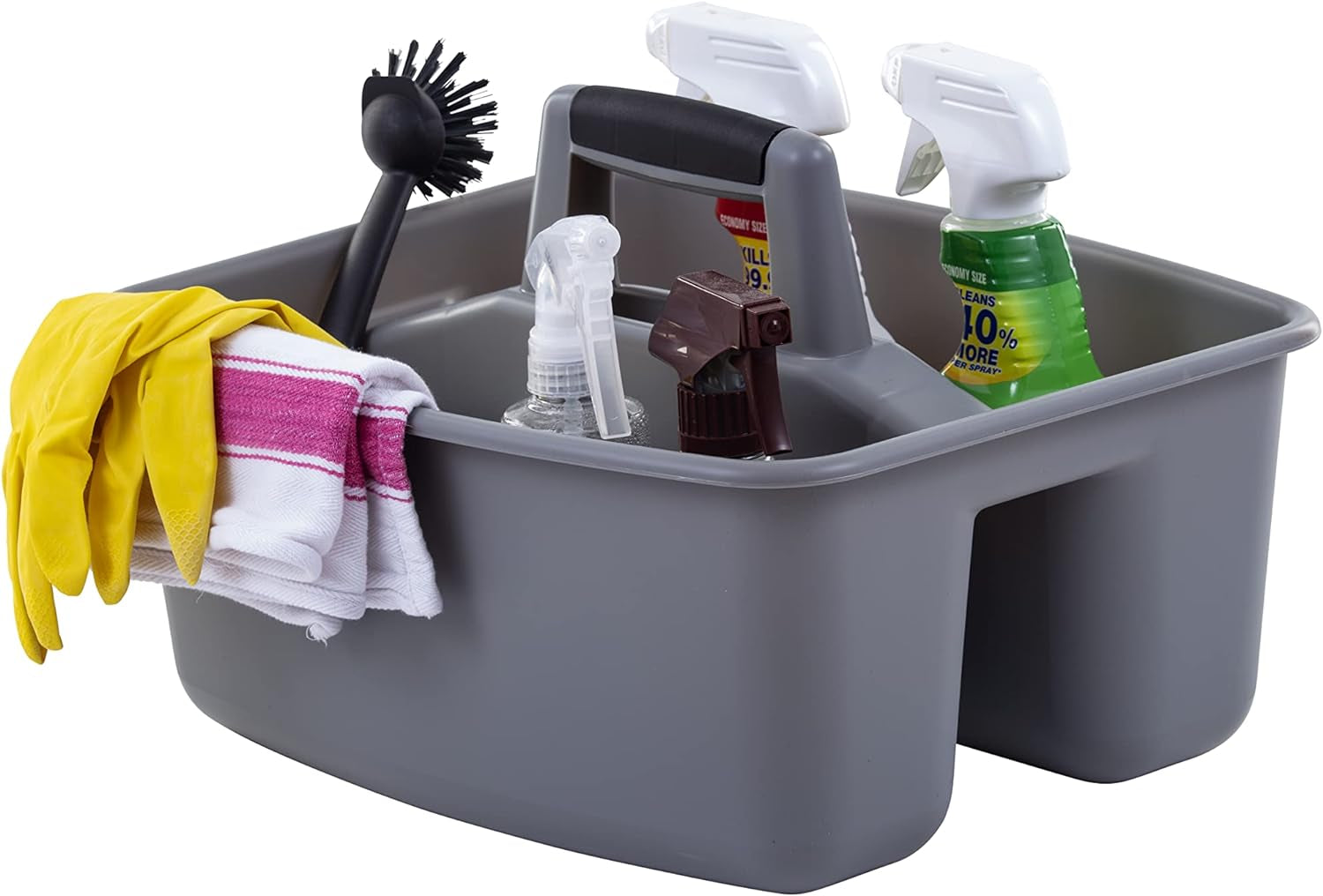 Rough and Rugged All-Purpose Cleaning Caddy, Grey/Black 2 Count (CD0170)
